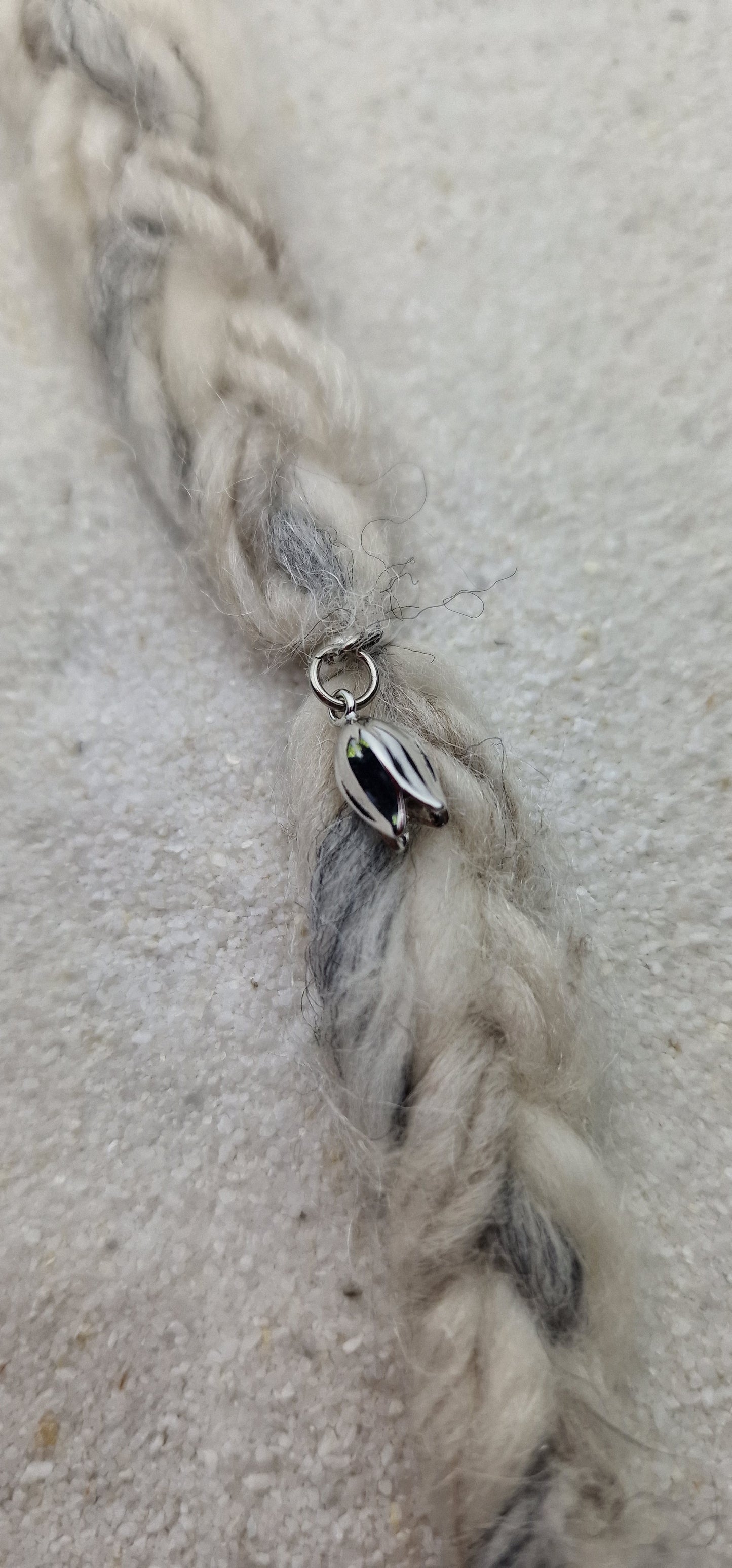 SCHNEEGLÖCKCHEN Metall Dreadschmuck / Dread Charm / Flecht Perle / Dreadring mit zierlichem XS Blüten Anhänger aus Edelstahl