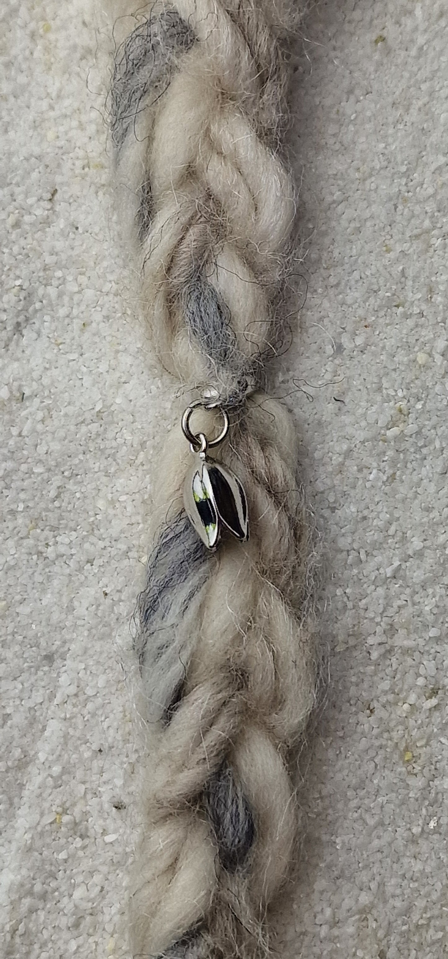 SCHNEEGLÖCKCHEN Metall Dreadschmuck / Dread Charm / Flecht Perle / Dreadring mit zierlichem XS Blüten Anhänger aus Edelstahl