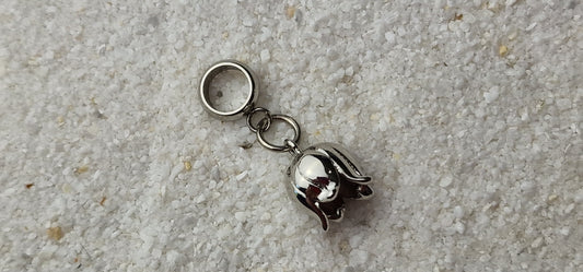MAIGLÖCKCHEN Metall Dreadschmuck / Dread Charm / Flecht Perle / Dreadring mit zierlichem XS Blüten Anhänger aus Edelstahl