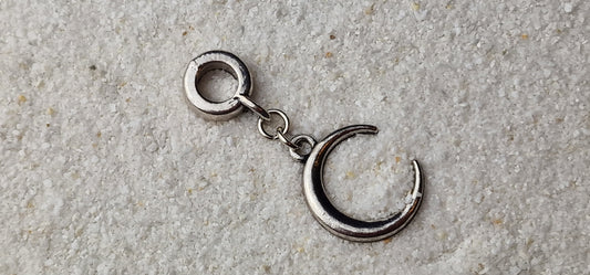 DARK MOON Metall Dreadschmuck / Dread Charm / Flecht Perle und Anhänger mit Mondsichel