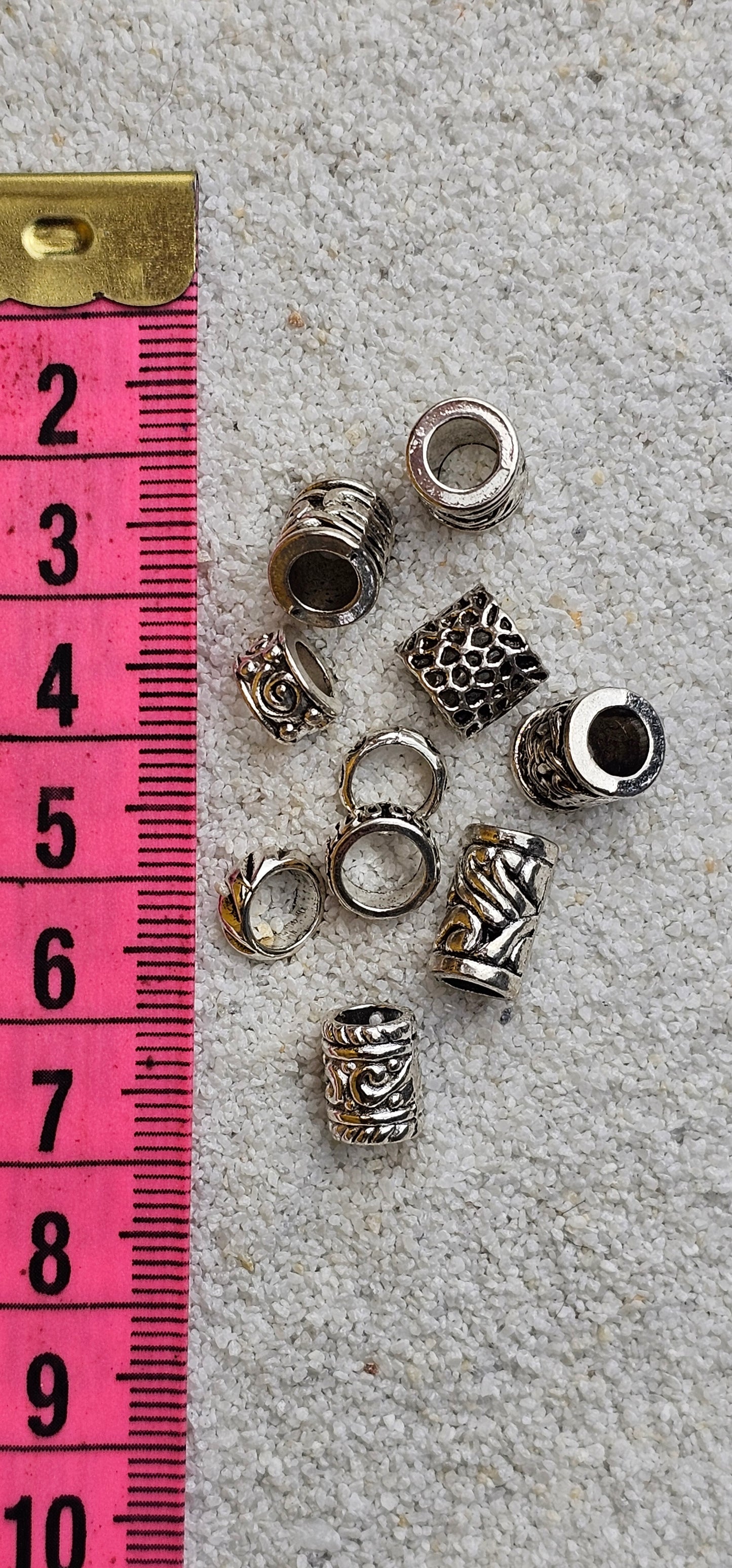 THE VIKING PROJECT Mixed Basic Beads: 10 verschiedene Dreadringe und Tubes im Set, Metall Dreadschmuck / Dread Perlen / Flecht Perlen
