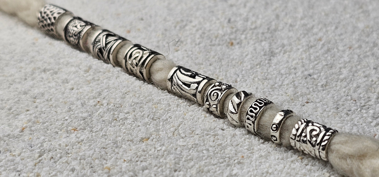 THE VIKING PROJECT Mixed Basic Beads: 10 verschiedene Dreadringe und Tubes im Set, Metall Dreadschmuck / Dread Perlen / Flecht Perlen
