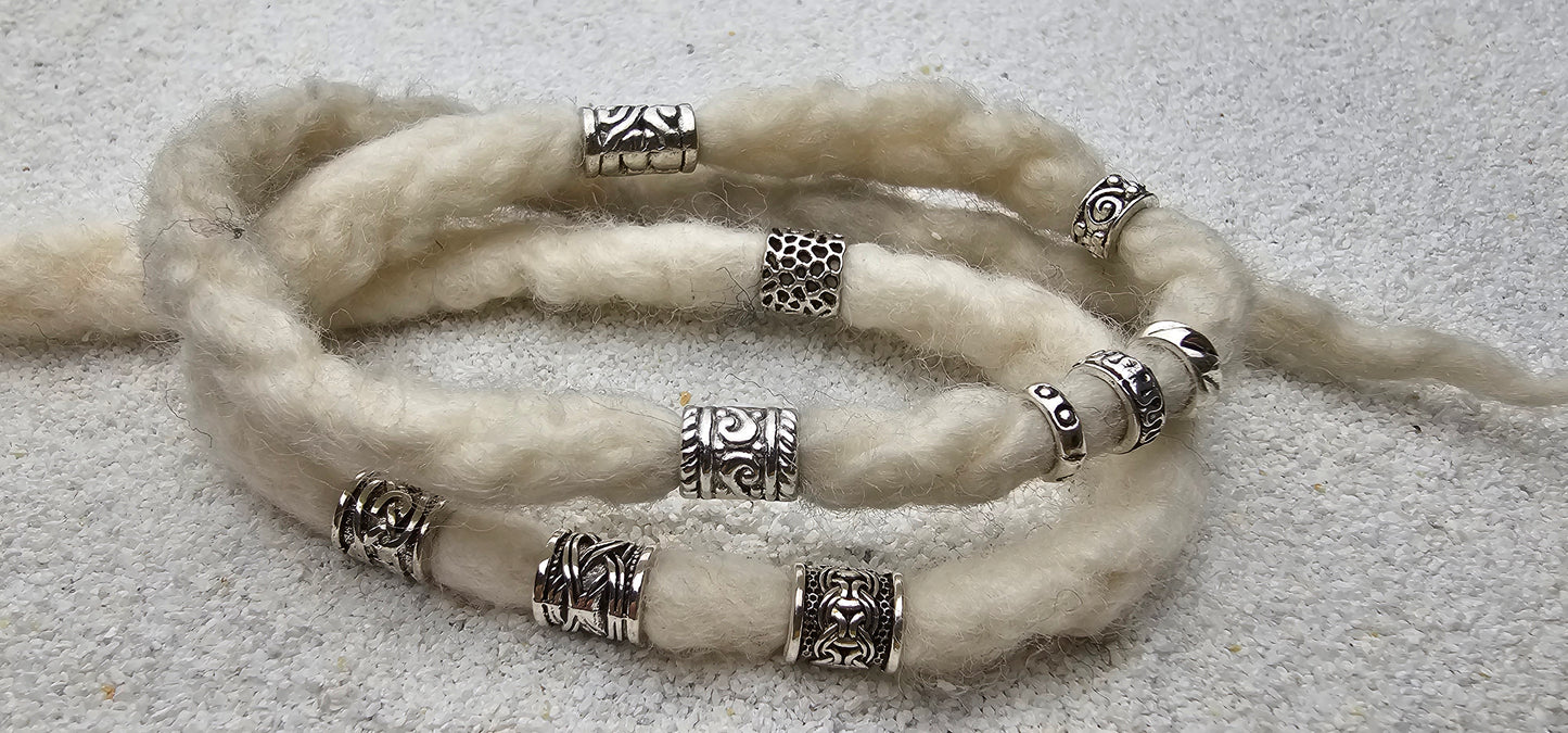 THE VIKING PROJECT Mixed Basic Beads: 10 verschiedene Dreadringe und Tubes im Set, Metall Dreadschmuck / Dread Perlen / Flecht Perlen